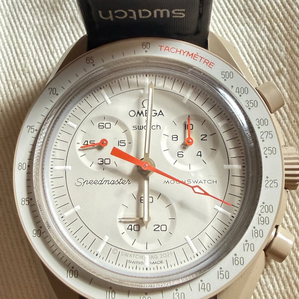 Authentic OMEGA X SWATCH Bioceramic MoonSwatch Mission to Jupiter SO33C100 Full